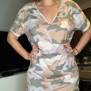 Missguided Fatigue Oversized Tee Shirt